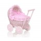 Wicker dolls pram