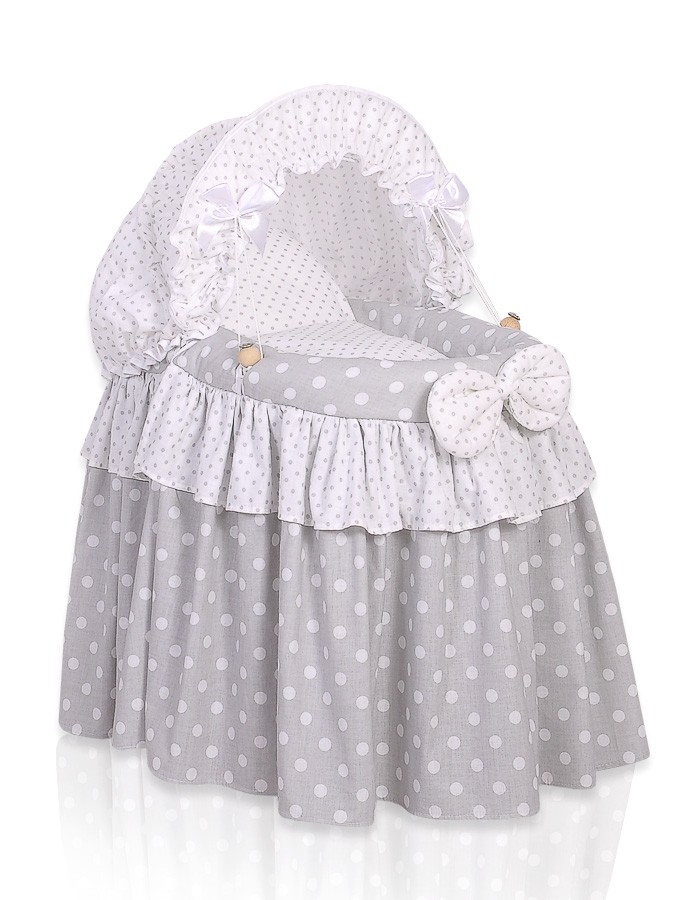 Wicker dolls crib grey Doll cribs