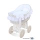 Wicker crib cradle moses basket Carine - White