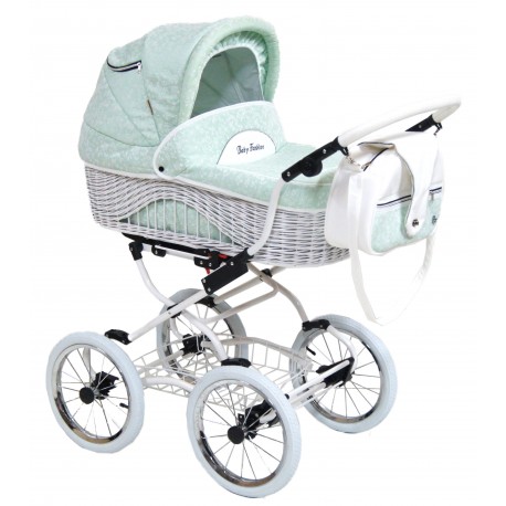 scarlet wicker pram