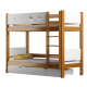 Solid pine wood bunk bed Walter 160x80 cm