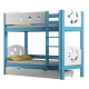 Solid pine wood bunk bed Luna 160x80 cm