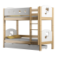 Solid pine wood bunk bed Hearts 160x80 cm