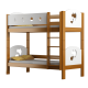 Solid pine wood bunk bed Hearts 160x80 cm