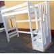 Solid pine wood loft bed Iris with stairs 