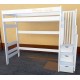 Solid pine wood loft bed Iris with stairs 