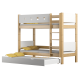 Solid pine wood bunk bed Walter 3 160x80 cm