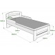 Solid pine wood junior bed Little Timmy 160x70 cm