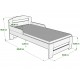Solid pinewood junior bed Little Timmy 180x80