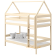 Solid pine wood bunk bed House 160x80 cm