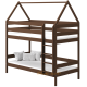 Solid pine wood bunk bed House 180x80 cm