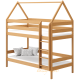 Solid pine wood bunk bed House 180x90 cm