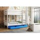 Solid pine wood bunk bed Casper 180x80 cm