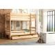 Solid pine wood bunk bed Casper 180x90 cm