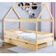 Solid pine wood junior daybed House 160x80 cm