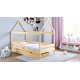 Solid pine wood bed House 200x90 cm