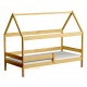 Solid pine wood bed House 200x90 cm