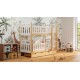 Solid pine wood bunk bed Sofia 2 160x80 cm