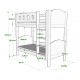 Solid pine wood bunk bed Luna 200x90 cm