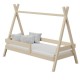 Solid pine wood junior bed TIPI 160x80 cm