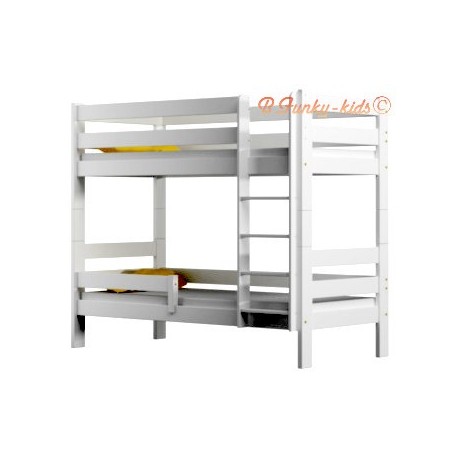 Solid pine wood bunk bed Casper 190x80 cm