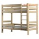 Solid pine wood bunk bed Casper 190x80 cm