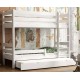 Solid pine wood bunk bed Casper 190x80 cm