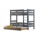 Solid pine wood bunk bed Casper 190x80 cm