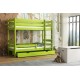 Solid pine wood bunk bed Casper 190x80 cm