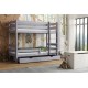 Solid pine wood bunk bed Casper 190x80 cm