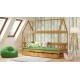 Solid pine wood junior daybed House 160x80 cm