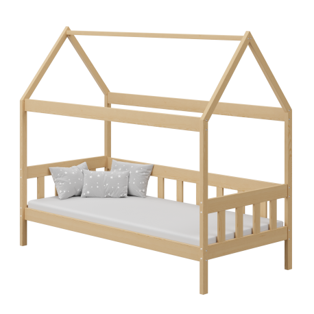 Solid pine wood bed House 200x90 cm