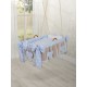 Hanging wicker baby crib