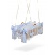 Hanging wicker baby crib