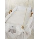 Hanging wicker baby crib