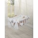 Hanging wicker baby crib cradle