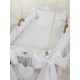 Hanging wicker baby crib cradle