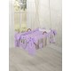 Hanging wicker baby crib cradle