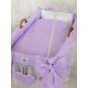 Hanging wicker baby crib cradle