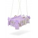 Hanging wicker baby crib cradle