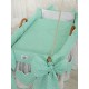 Hanging wicker baby crib cradle