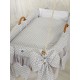 Hanging wicker baby crib cradle