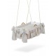 Hanging wicker baby crib cradle