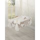 Hanging wicker baby crib cradle