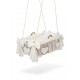 Hanging wicker baby crib cradle