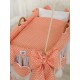 Hanging wicker baby crib cradle