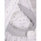 Wicker dolls crib grey