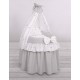 Wicker dolls crib grey