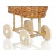 Wicker dolls crib grey