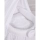 Wicker dolls crib white